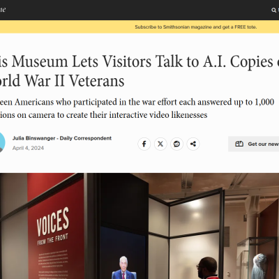 https://www.smithsonianmag.com/smart-news/this-museum-lets-visitors-talk-to-ai-copies-of-world-war-ii-veterans-180984055/